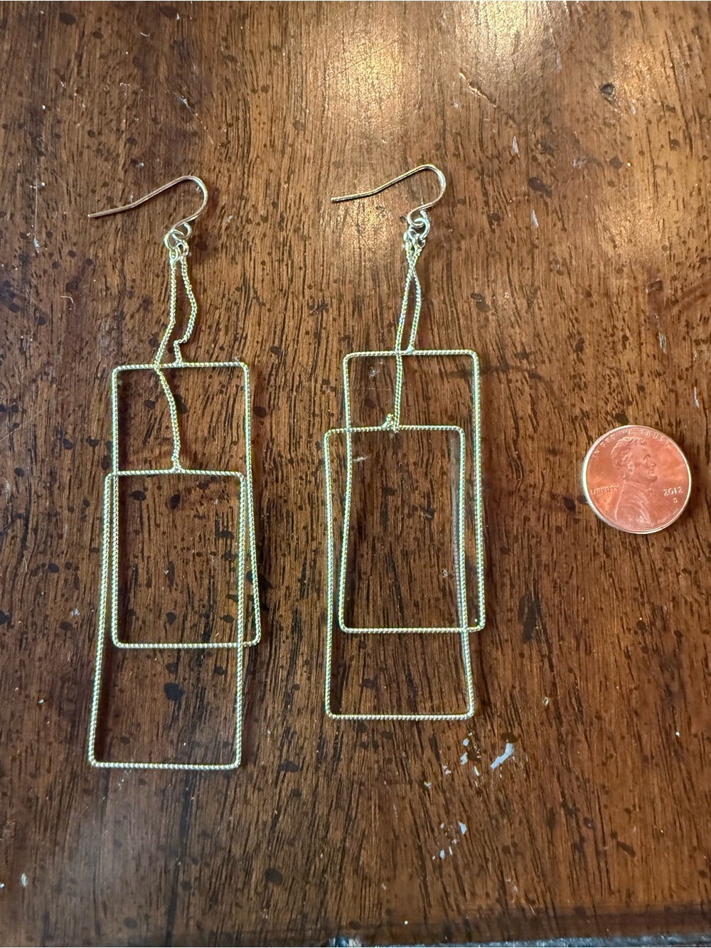 Gold earrings